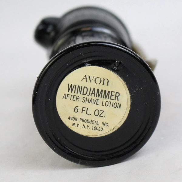 Vtg Avon Windjammer After Shave Lotion Empty Bottle 6 Oz Water Pump Brown Glass