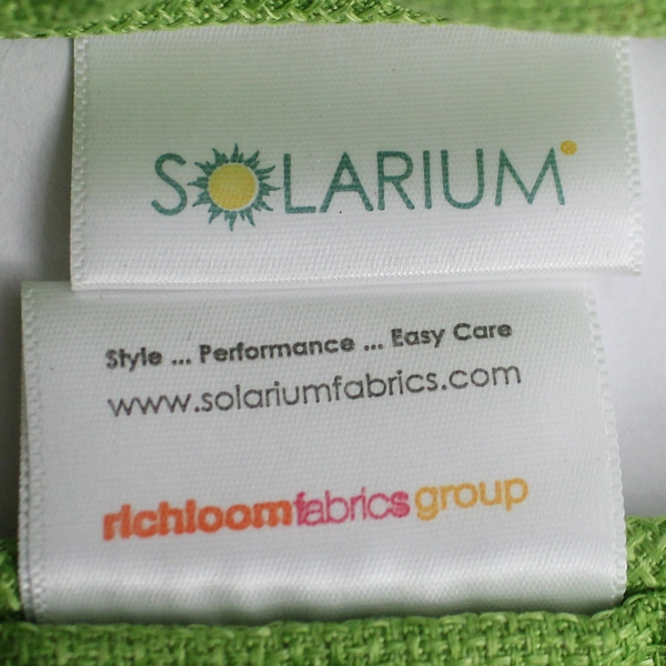 Set of 2 Solarium Green Patio Pillows Indoor or Outdoor Cushions 18" x 18"