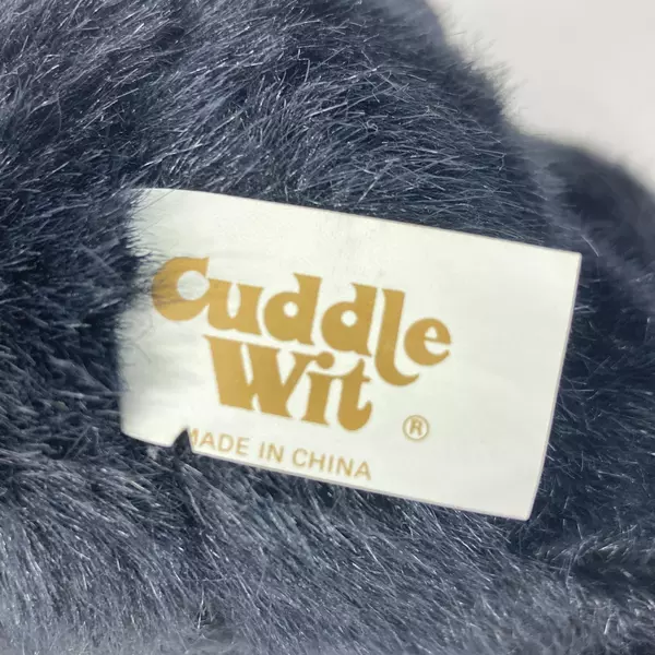 Cuddle Wit Valentine Bear Black & Red with Ear Tag 9.5" Plush Toy