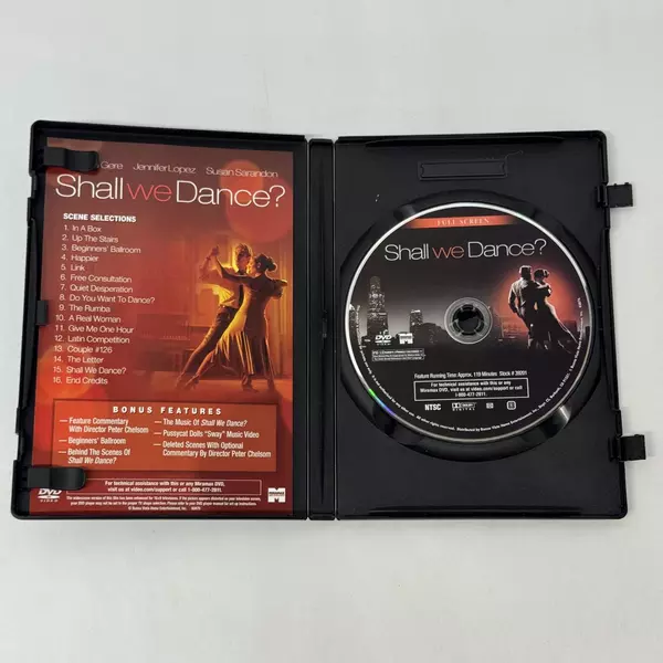 Shall We Dance DVD 2004 Richard Gere Jennifer Lopez and Susan Sarandon