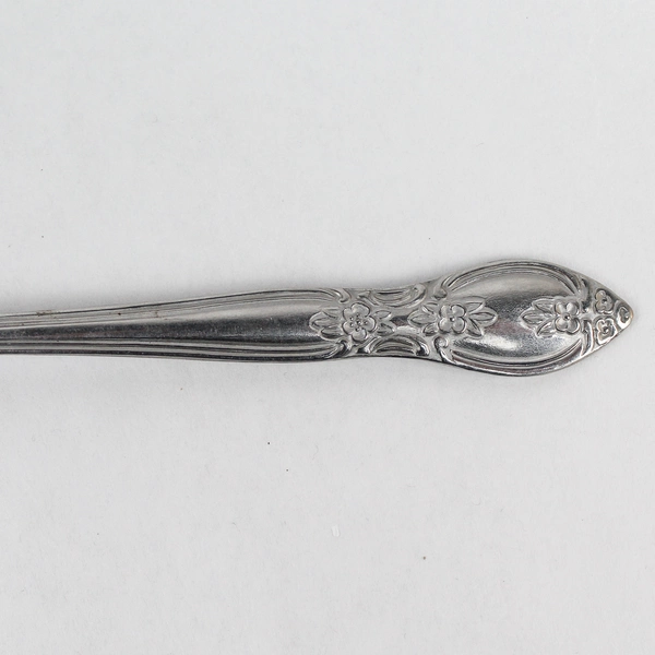 Lot of 5 Floral Pattern Stainless Steel Tablespoons Pre-owned Charm