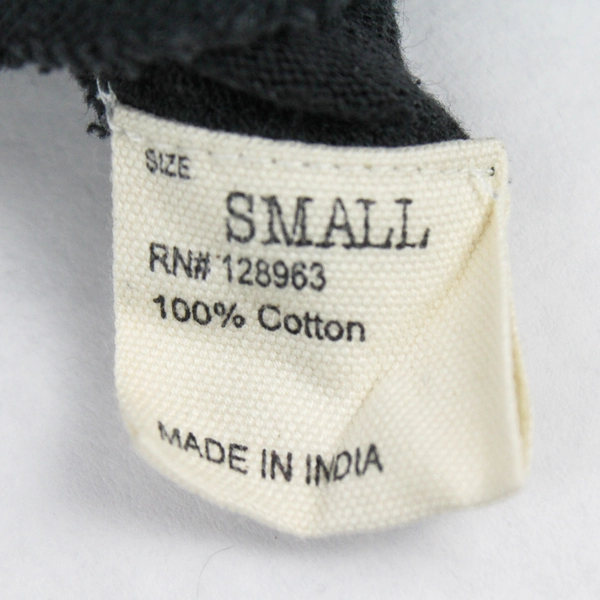 Banjara Black Long Sleeve Women's Top Size S 100% Cotton Pre-Owned with Flaws