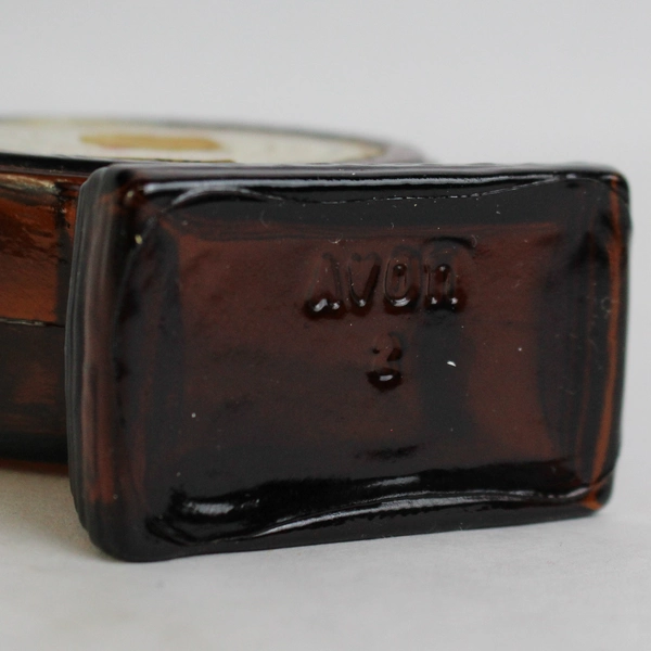 Vtg Avon Wild Country After Shave Clock & Thermometer Empty Bottle 5 Oz Brown