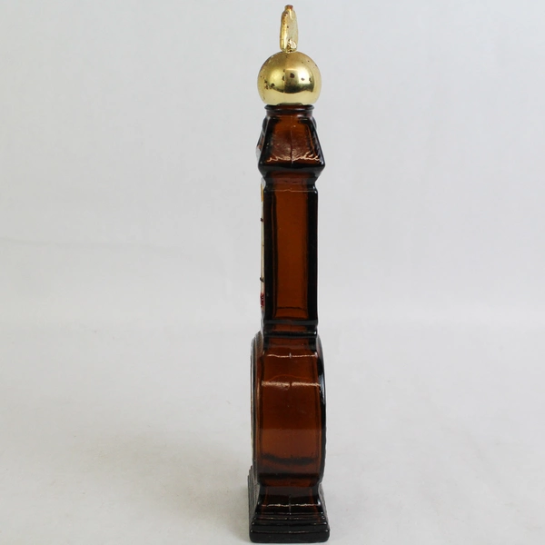 Vtg Avon Wild Country After Shave Clock & Thermometer Empty Bottle 5 Oz Brown