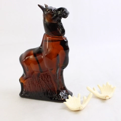 Vtg Avon Alaskan Moose Deeps Woods After Shave Full Bottle 8 Oz Brown Glass