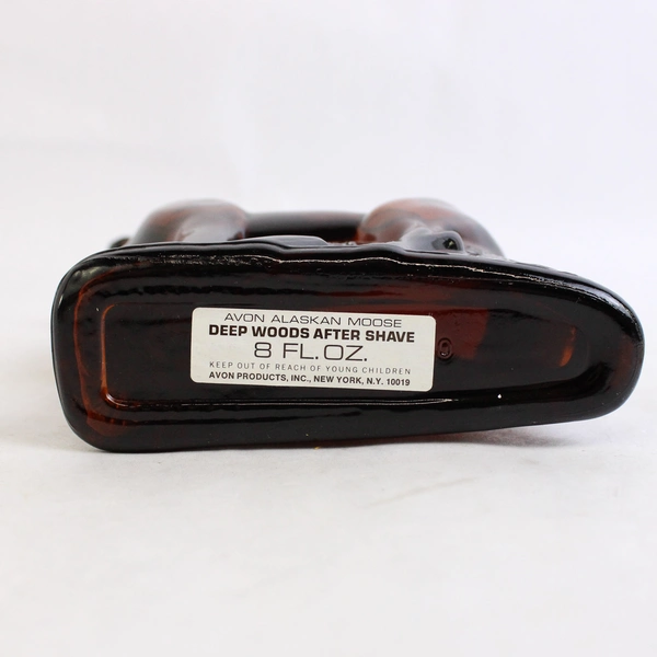 Vtg Avon Alaskan Moose Deeps Woods After Shave Full Bottle 8 Oz Brown Glass