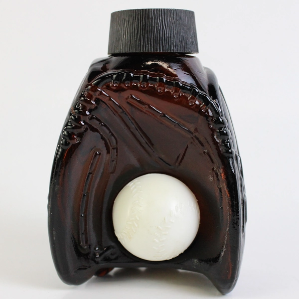 Vtg Avon Wild Country After Shave Empty Bottle 5 Oz Brown Glass Baseball Glove