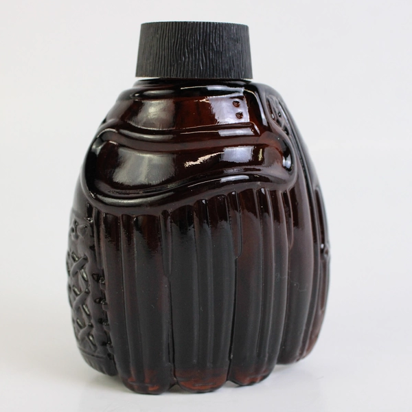 Vtg Avon Wild Country After Shave Empty Bottle 5 Oz Brown Glass Baseball Glove