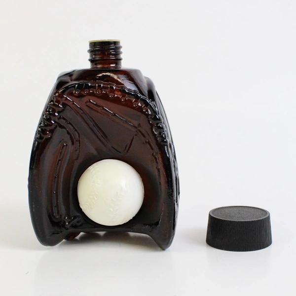 Vtg Avon Wild Country After Shave Empty Bottle 5 Oz Brown Glass Baseball Glove