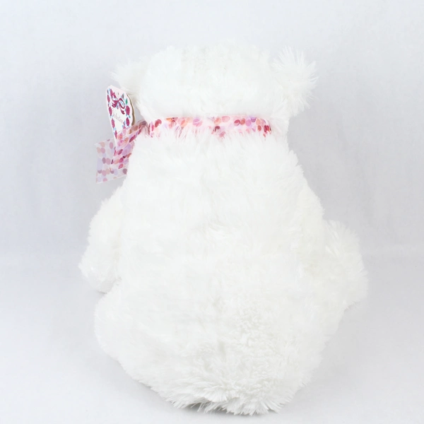 Fine Toy Valentine's Day Sitting Polar Bear Stuffed Animal With Tag 13"