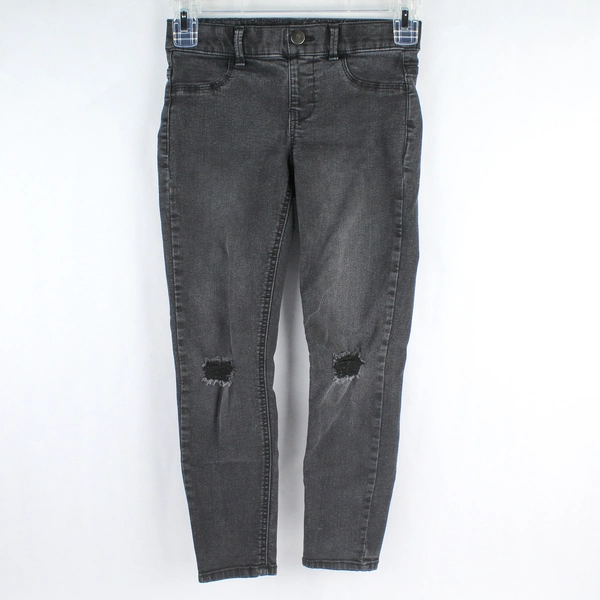 Wonder Nation Distressed Black Jeggings Girls Size 7-8, Good Condition