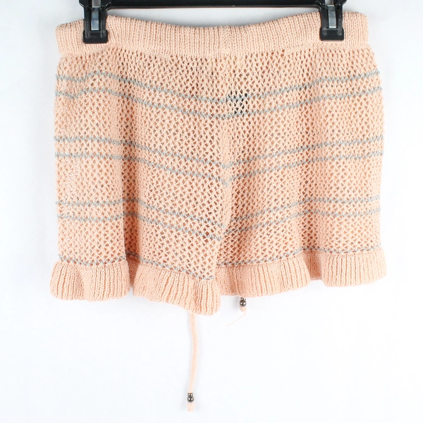 POL Pink & Gray Striped Knit Lounge Shorts Women's Size S - Good Condition