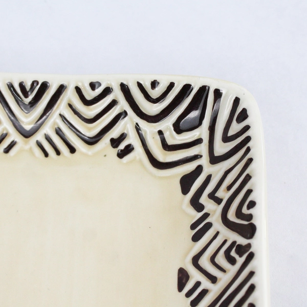 Laurie Gates Safari Zebra Rectangular Platter 14.5 Inch