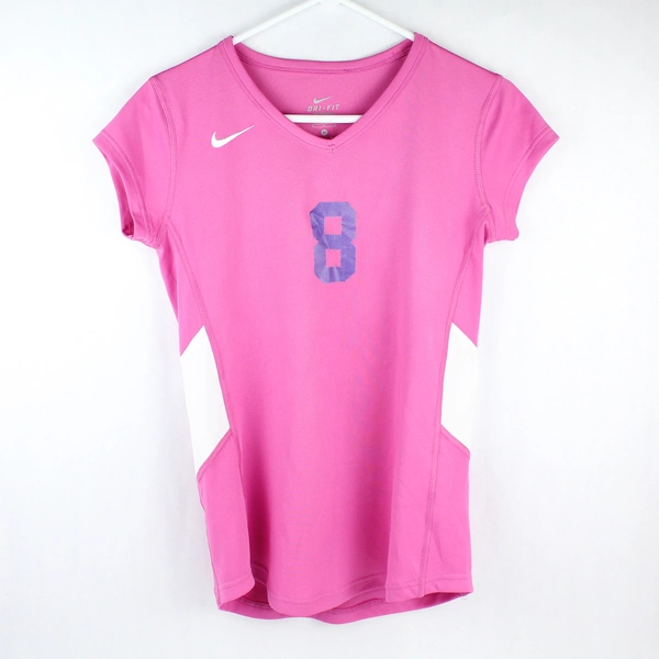 Nike Dri-Fit Linfield University Pink V-Neck Jersey Women's Medium Activewear