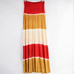 Lucky Brand Striped Maxi Skirt Bathing Suit Cover Up Women's M-L Good Condition