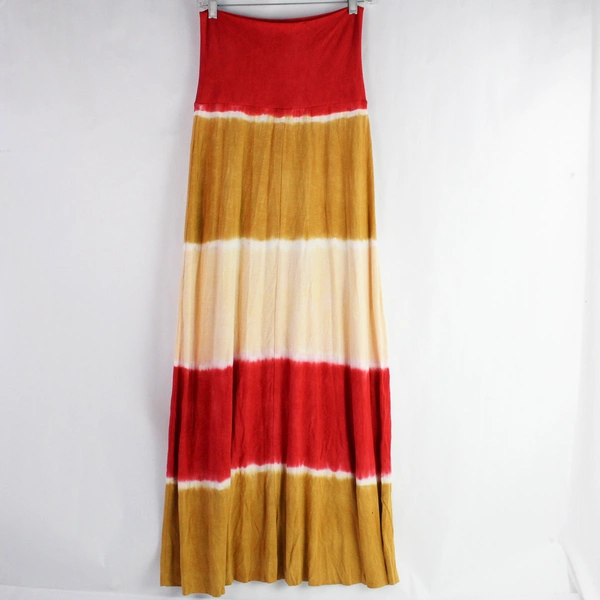 Lucky Brand Striped Maxi Skirt Bathing Suit Cover Up Women's M-L Good Condition