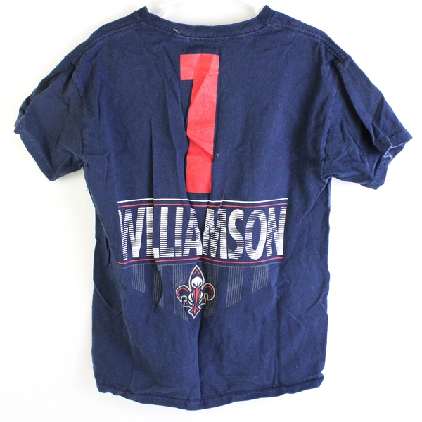 NBA New Orleans Pelicans Boys T Shirt Size M Navy Blue Williamson 1