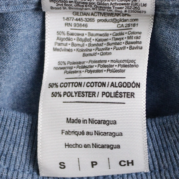 Gildan Men's California Republic T Shirt Top Size Small Blue Graphic Print