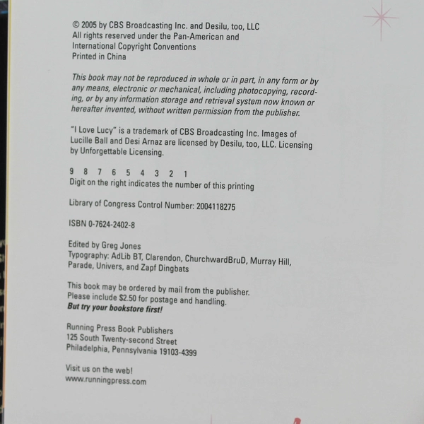 I Love Lucy Guide to Life by Elisabeth Edwards 2005 Hardcover - Good Condition