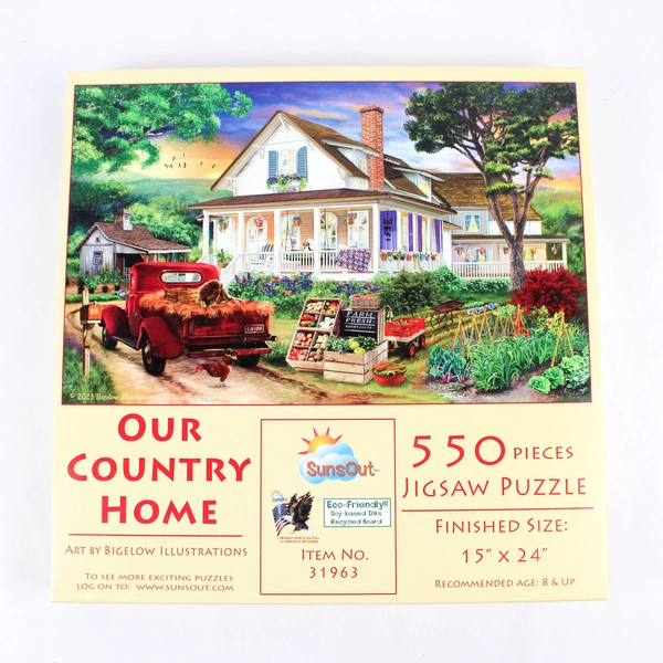 SunsOut Our Country Home 550 Piece Jigsaw Puzzle By Bigelow Illustrations
