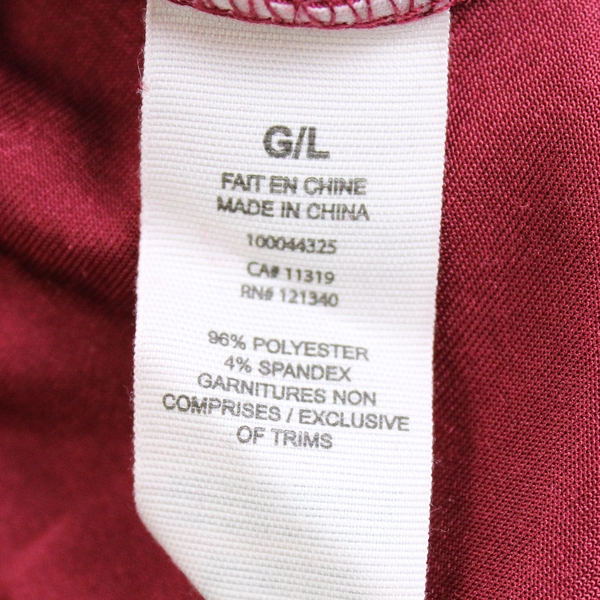 Garage Red Velvet Crop Top Short Sleeve Size Large