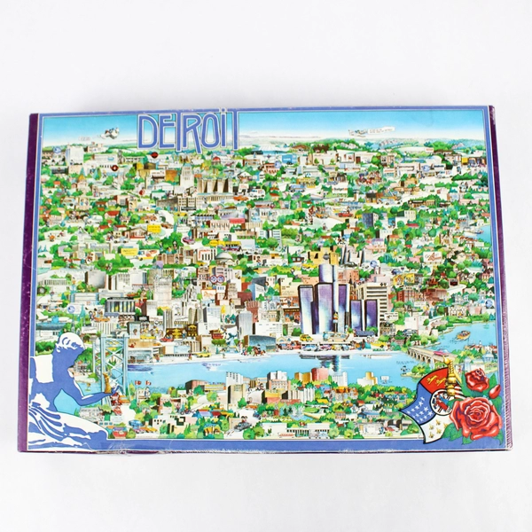 City of Detroit Jigsaw Puzzle Buffalo Games 504 Pieces 1988 Complete