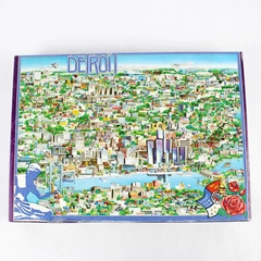 City of Detroit Jigsaw Puzzle Buffalo Games 504 Pieces 1988 Complete