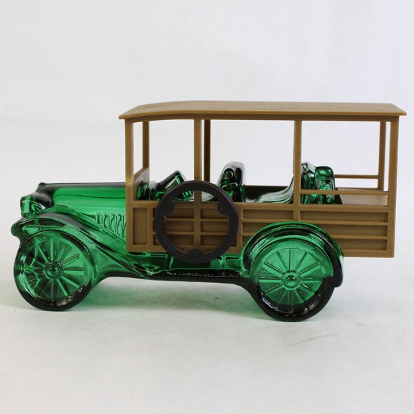 Vtg Avon Wild Country After Shave Empty Bottle 6 Oz Green Convertable Old Car