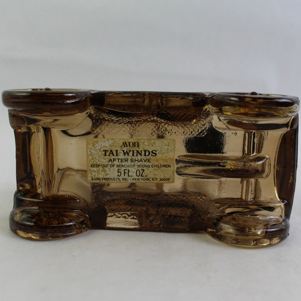 Vtg Avon Tai Wings After Shave Empty Bottle Brown Glass REO Car