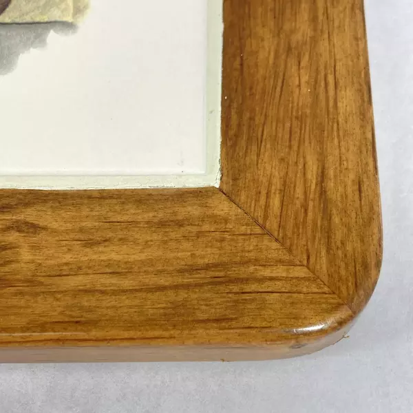 Wood 'N' Toys Handmade Cork Back Tile Trivet Basket Black Berries 8.75 Inch