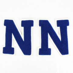 Lot of 2 Letter N Letterman's Sweater Patches