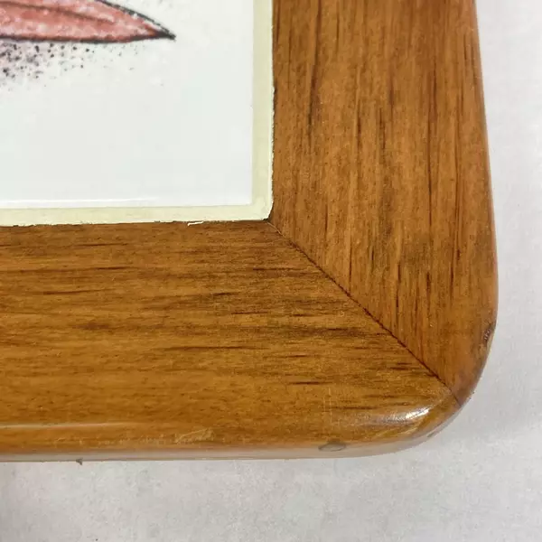 Wood N Toys Handmade Cork Back Tile Trivet Sea Shells Star Fish 8.75 x 8.75 Inch