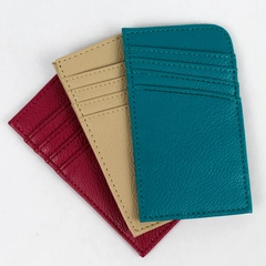 Lot of 3 Solid Color Wallets in Teal, Khaki & Raspberry - Good Condition