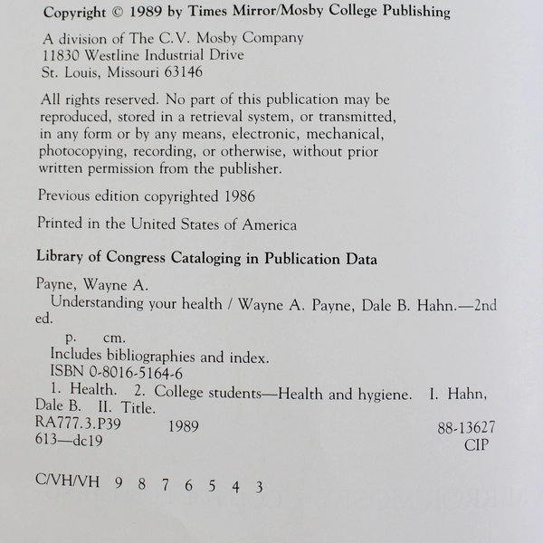 Understanding Your Health Paperback Payne Hahn