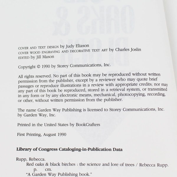 Red Oaks & Black Birches by Rebecca Rupp 1990 PB - Gardening Enthusiast's Guide