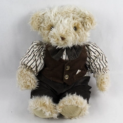 Dressed Up Boy Teddy Bear Plush Stuffed Toy 16" Good Condition