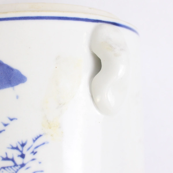 VTG Hand Painted Chinese Soup Pot with Lid 7.5" H x 5" W