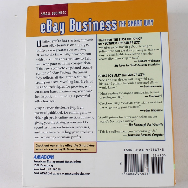 eBay Business the Smart Way Joseph T. Sinclair 2004 Hardcover