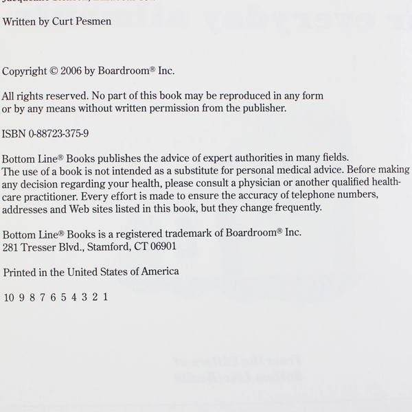 Uncommon Cures for Everyday Ailments by Bottom Line Book Staff 2006 Hardcover