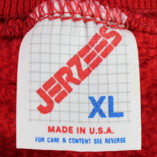 XL Red Jerzees Christmas Sweatshirt w/ Plaid Teddy Bear & Holly Design