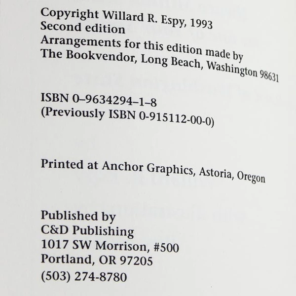 Omak Me Yours Tonight by Willard R. Espy Signed Copy 1993 Paperback