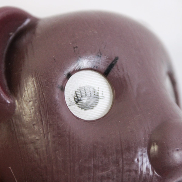 Two vintage Plastic Head Finger Puppets With Lenticular Eyes