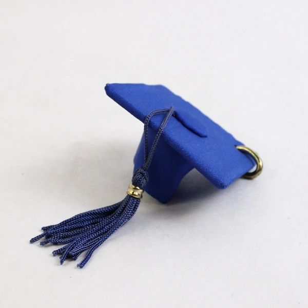 Lot of 7 Blue Graduation Caps for Keychains Party Favors or Decoration