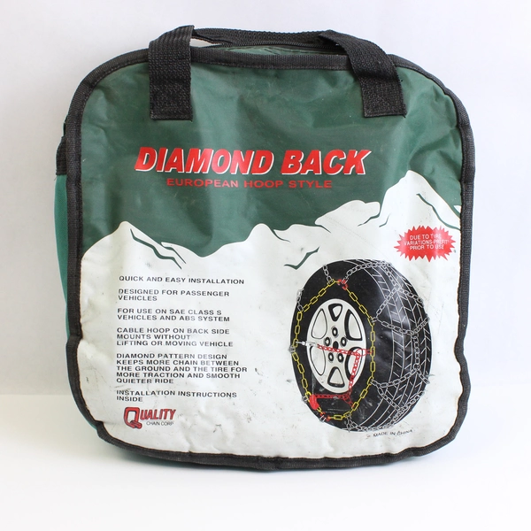 Set of 2 Quality Chain Corp Diamond Back European Hoop Style Tire Chains