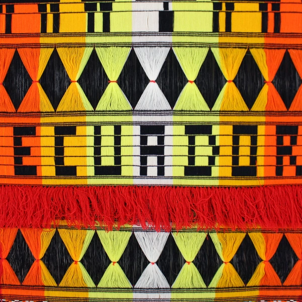 Ecuador Multicolor Striped Llama Woven Wall Tapestry 36" x 52"