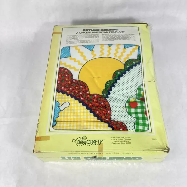 Vintage Bee Crafty Outline Quilting Kit #1172 Country Choo Choo