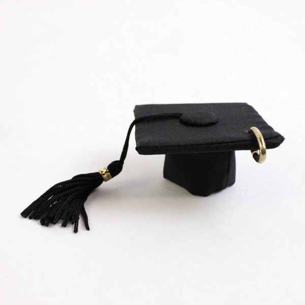 Lot of 10 Black Graduation Caps for Keychains Party Favors or Decoration