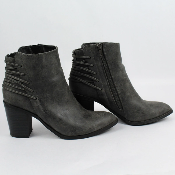 Very Volatile Los Angeles Gray Boots Women's Size 8.5 - Chic 3.25" Heel