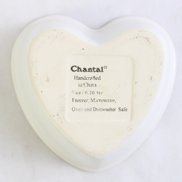 Chantal Ceramic Heart Shaped Ramekin Baking Dish w/ Matching Lid