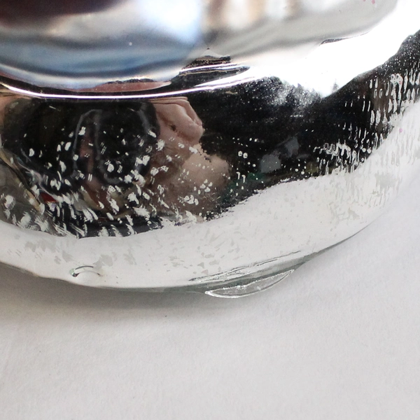 Angel Lying On A Crescent Moon Mercury Glass Ornament Czech Republic